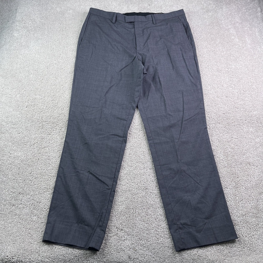 Banana Republic Pants Mens 35x30 Gray Slim Fit Stretch Wool Business‎ Trousers